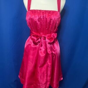 Maeve Hot Pink Satin Cocktail Dress